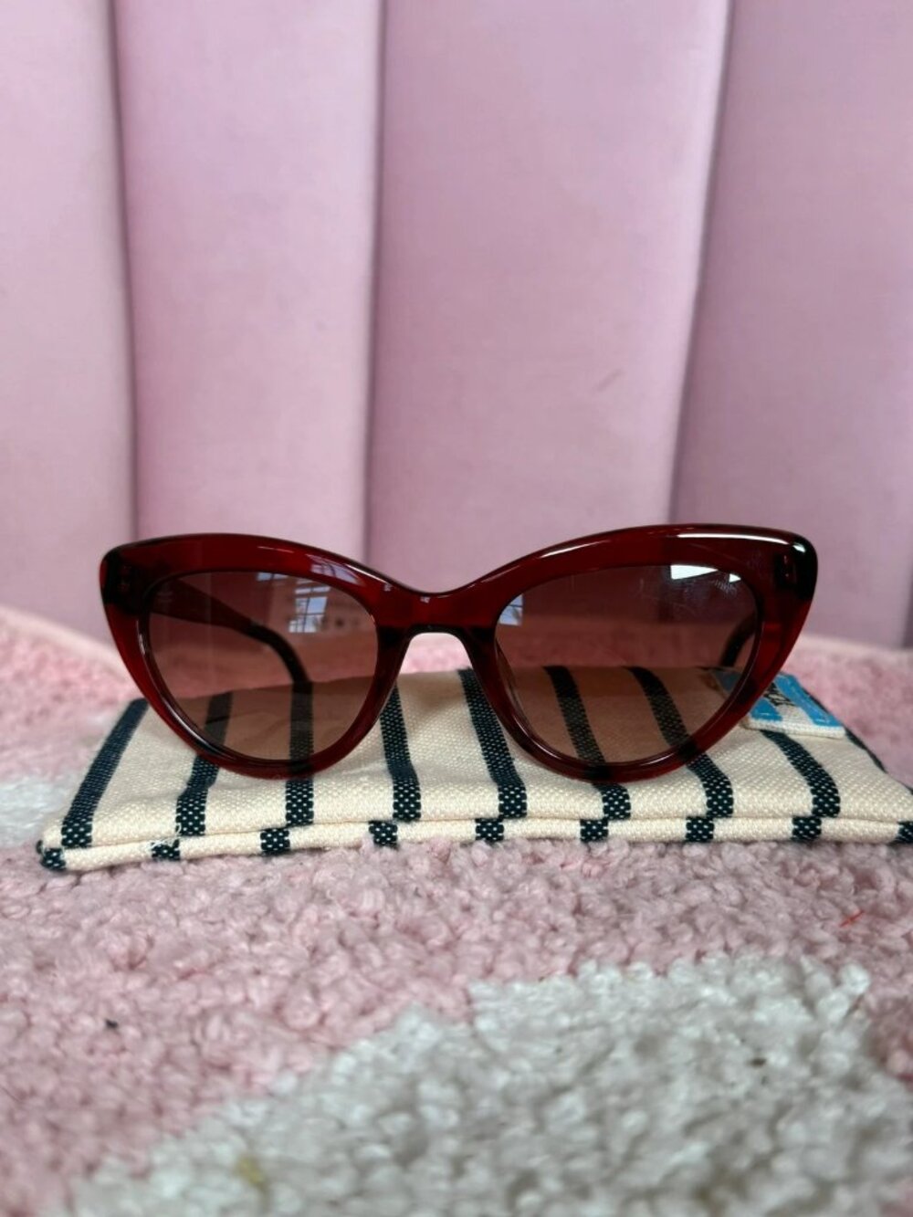 Toms willow cat eye sunglasses in burgundy